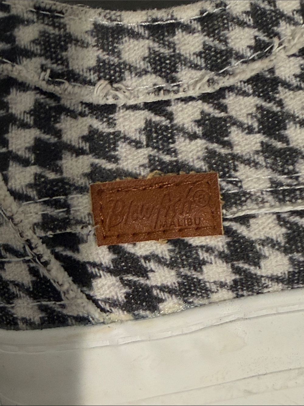 Blowfish Women’s Houndstooth Malibu Wedge Sneaker          Black/White. - Picture 11 of 12